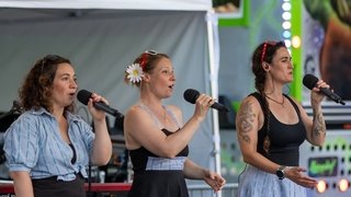 Le trio Suisse Chérie chante les standards des chansons du folklore helvétique.